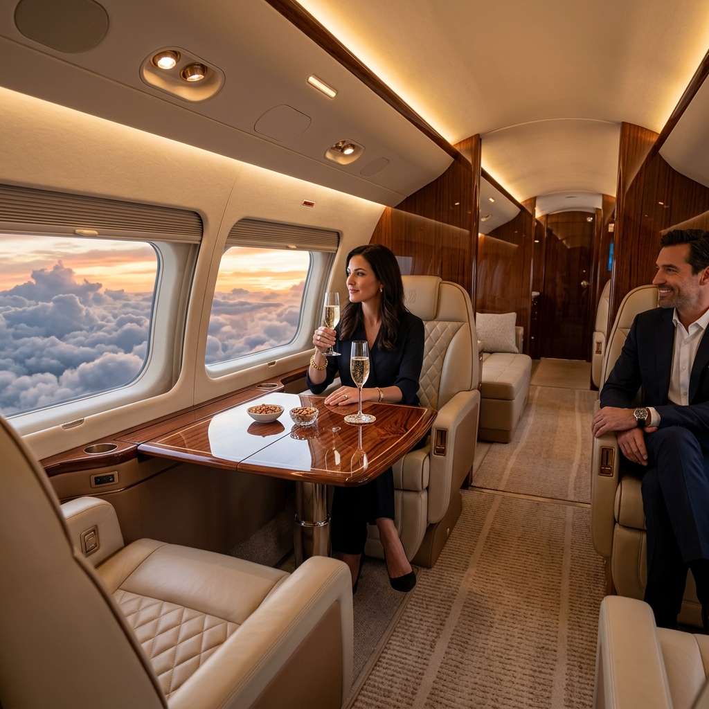 Jet interior cabin detail